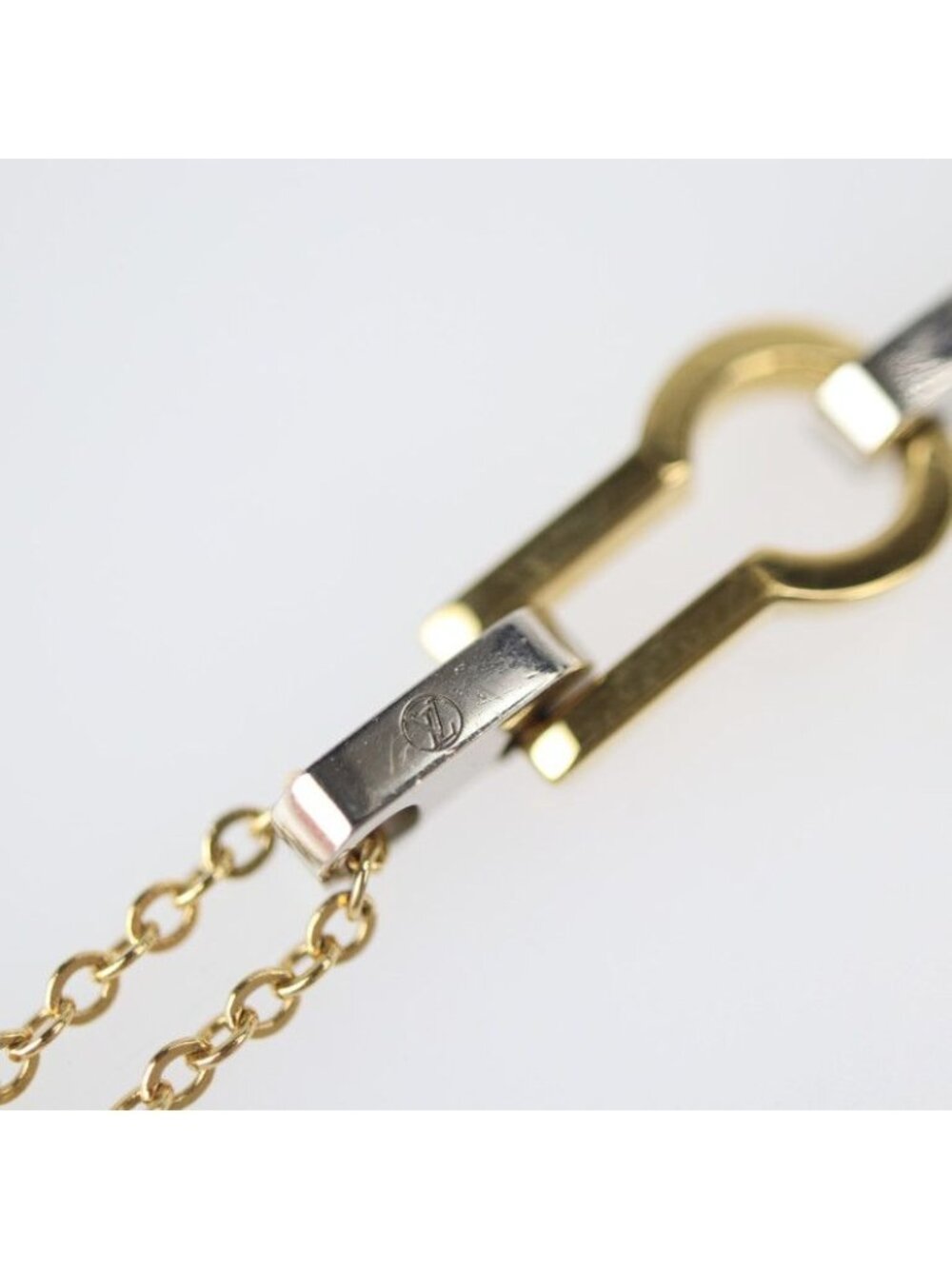 Louis Vuitton Bracelet Serule Metal Gold Silver Viton - Picture 7 of 8